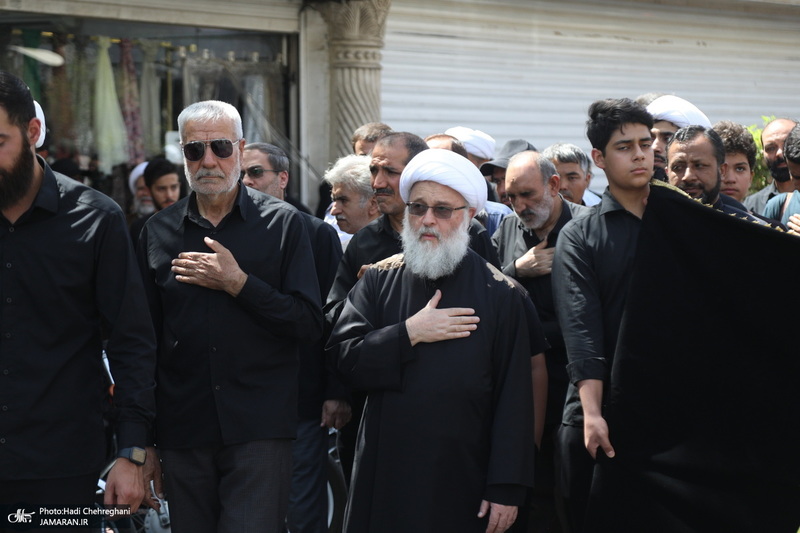 دسته عزاداری شهادت امام عسکری (ع) با حضور آیت‌الله العظمی وحید خراسانی