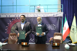 دیدار مدیرعامل بانک ملی ایران ابوالفضل نجارزاده و اعضای هیئت عامل با سید حسن خمینی