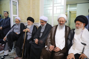 مراسم ترحیم آیت الله العظمی محفوظی (ره) در مسجد رفعت قم