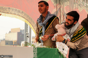 مراسم تشییع پیکرهای مطهر 100 شهید گمنام در تهران-4