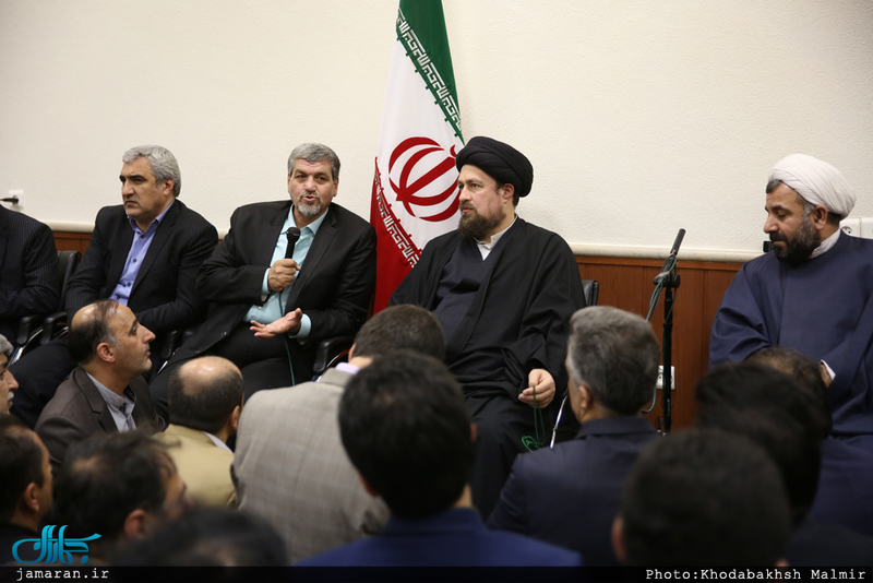 دیدار دبیر کل و اعضای حزب مردم سالاری با سید حسن خمینی 