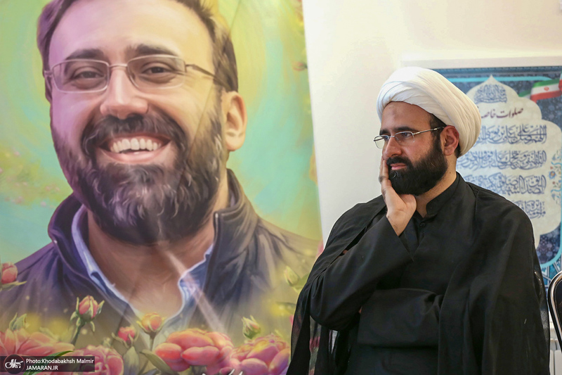دیدار سید حسن خمینی با خانواده شهیدان لاریجانی