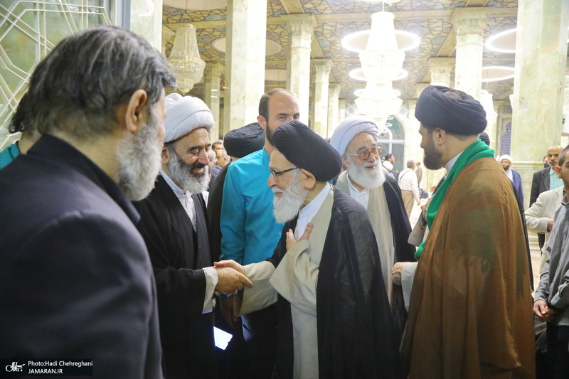 مراسم ترحیم آیت الله نورالله شاه آبادی(ره) در مسجد اعظم قم