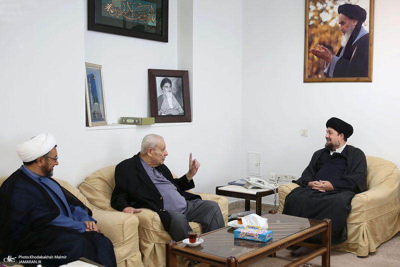 دیدار صلاح زواوی سفیر سابق فلسطین با سید حسن خمینی