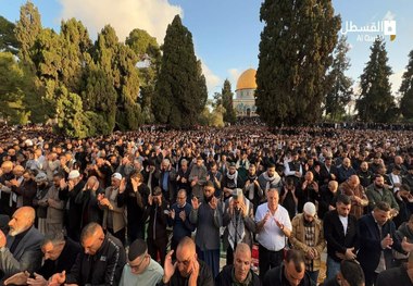 اقامه نماز عید فطر در مسجدالاقصی