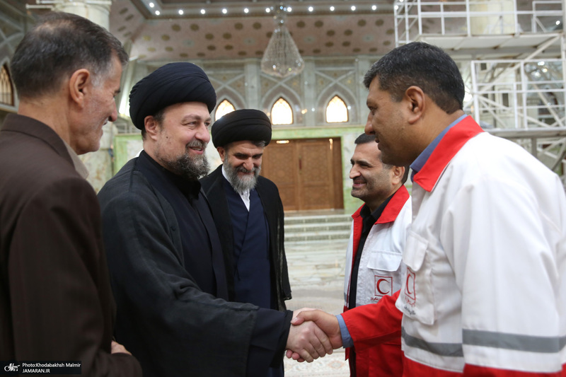 دیدار امدادگران هلال احمر با سید حسن خمینی