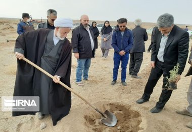 کاشت ۴۰ هزار نهال در روستای دستجرد بیارجمند آغاز شد