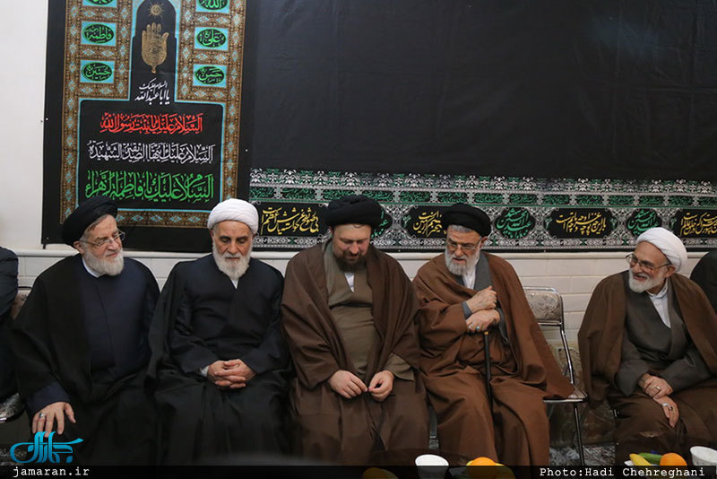 حضور سید حسن خمینی در منزل مرحوم حاج شيخ محمد حسن قرهى(ره)