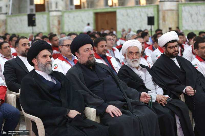 دیدار امدادگران هلال احمر با سید حسن خمینی