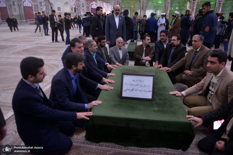 تجدید میثاق مدیرکل و جمعی از کارکنان اداره آموزش و پرورش شهرستان های استان تهران با آرمان های امام(س)