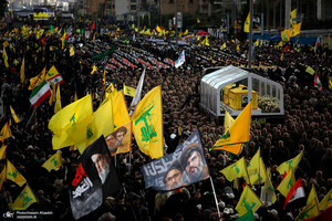 تصاویر اختصاصی جماران از مراسم تشییع شهیدان سید حسن نصرالله و سید هاشم صفی الدین -1