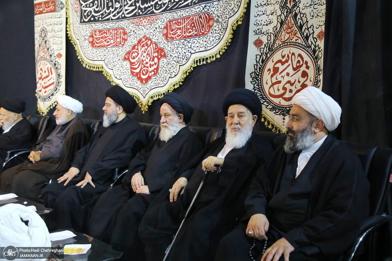 مراسم عزاداری دهه اول ماه صفر در بیت آیت الله شاه آبادی در قم‎