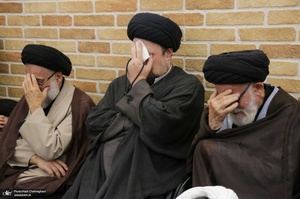 حضور آیت الله سید حسن خمینی در مراسم وداع با آیت الله العظمی شبری زنجانی (ره)