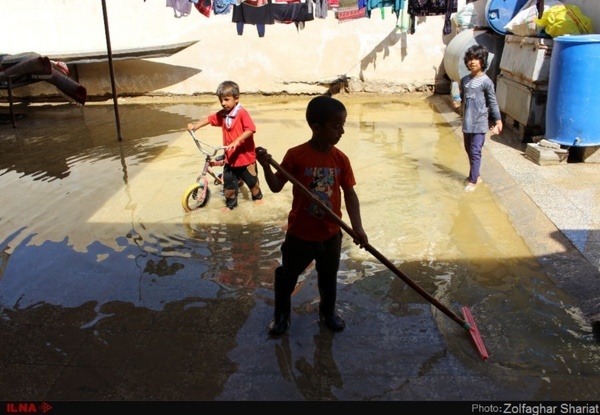 گزارش تصویری کودکانِ سیل