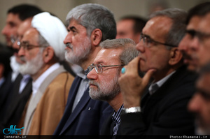 دیدار رئیس و نمایندگان مجلس شورای اسلامی با رهبر معظم انقلاب