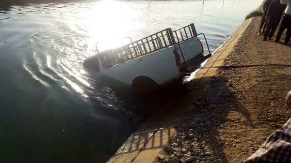 مرگ 2 کارگر افغان بر اثر سقوط خودرو در کانال آب دزفول