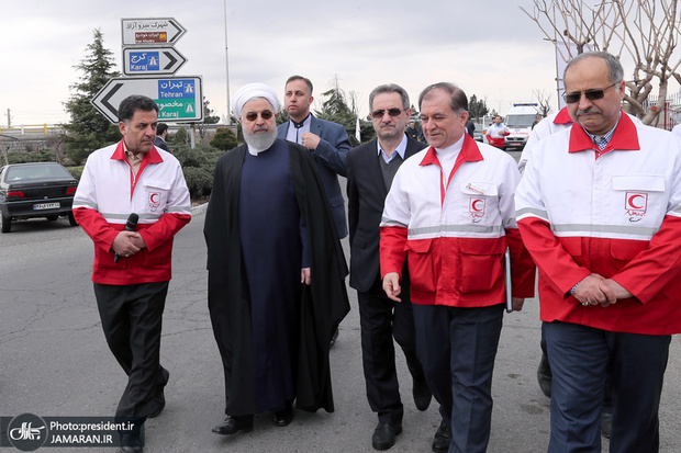بازدید سرزده رئیس جمهور از روند خدمت رسانی به مسافران نوروزی