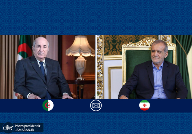  پزشکیان به رئیس جمهور الجزایر تبریک گفت + متن پیام