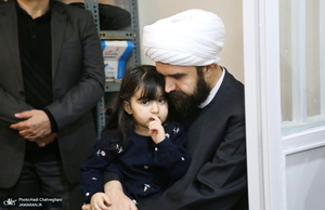 عزاداری شهادت حضرت فاطمه(س) در بیت آیت الله دوستی زنجانی با حضور سید حسن خمینی