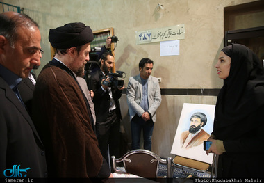 بازدید سید حسن خمینی از کارگاه هنری 