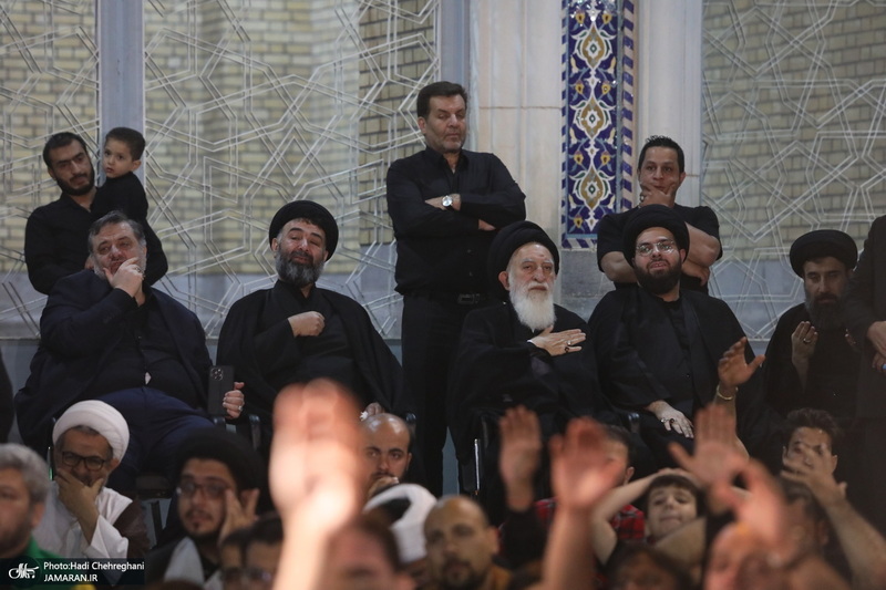 مراسم عزاداری شهادت امام جعفر صادق (ع) در مسجد اعظم قم