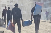 بازگشت فلسطینی‌ها به خانه‌های خود در شمال غزه (1)