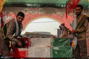 مراسم تشییع پیکرهای مطهر 100 شهید گمنام در تهران-4