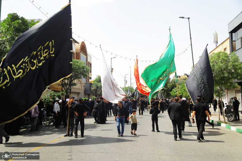 دسته عزای شهادت امام صادق(ع) با حضور آیت الله العظمی وحید خراسانی