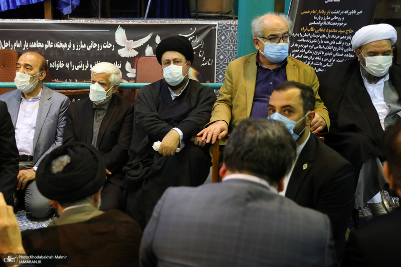 مراسم وداع با پیکر حجت الاسلام و المسلمین سید محمود دعایی در حسینیه جماران -3