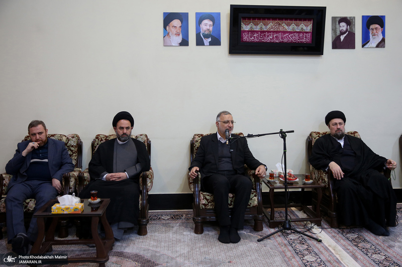 دیدار شهردار و اعضای شورای شهر تهران با سید حسن خمینی