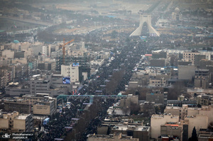 تصاویر هوایی راهپیمایی مردم تهران