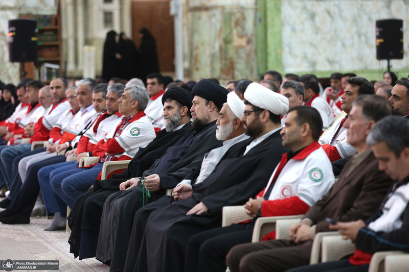 دیدار امدادگران هلال احمر با سید حسن خمینی