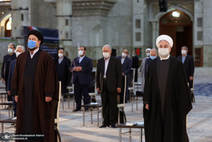تجدید میثاق رئیس جمهور و اعضای هیأت دولت با آرمان‌های حضرت امام(س)