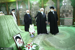 تجدید میثاق رئیس قوه قضاییه و مسئولان قضایی با آرمان‌های امام خمینی(س)