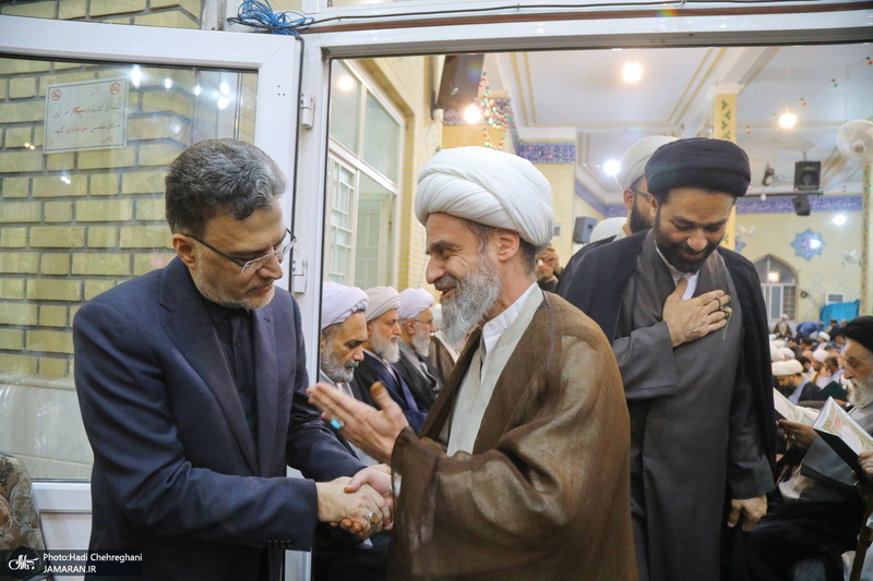 مراسم ترحیم آیت الله العظمی محفوظی (ره) در مسجد رفعت قم