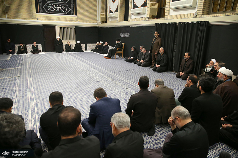 مراسم عزادارای شب عاشورا با حضور رهبر انقلاب اسلامی