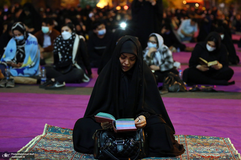 مراسم احیای شب بیست و یکم ماه رمضان در میدان فلسطین