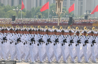 مراسم رژه نیروهای مسلح چین به مناسبت هشتادمین سال پایان جنگ جهانی با حضور پزشکیان رئیس جمهور ایران (15)