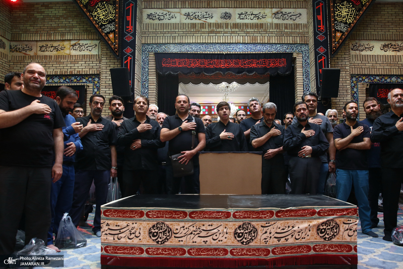 مراسم تشییع پیکر پیر غلام اهل بیت (س) حاج حسین عرب