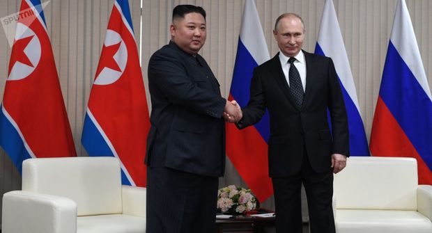 نخستین دیدار رهبر کره شمالی با پوتین در روسیه+تصاویر