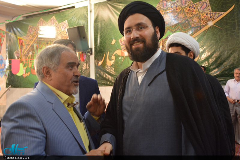 جشن بزرگ روز مباهله در حسینیه صنف لباس فروش تهران با حضور سید علی خمینی