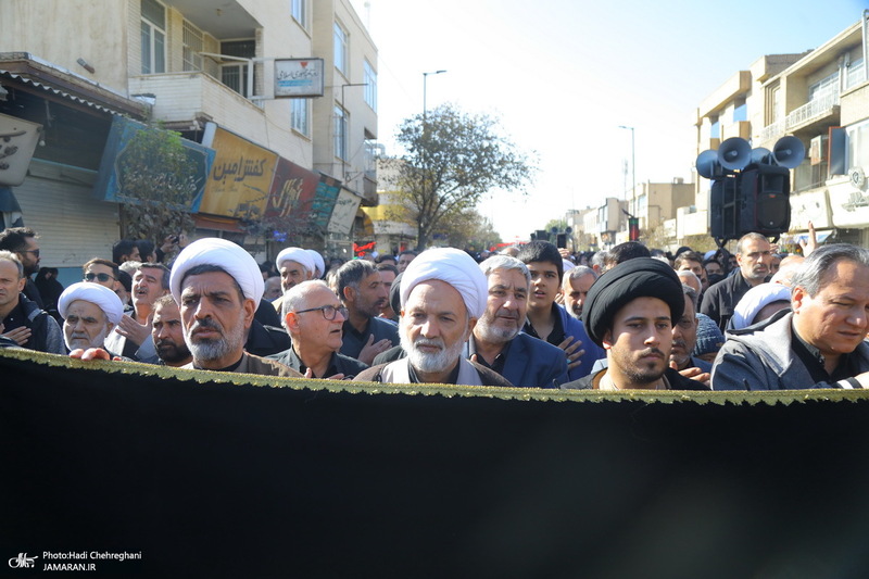 دسته عزاداری روز شهادت حضرت زهرا (س) با حضور آیت الله العظمی وحید خراسانی
