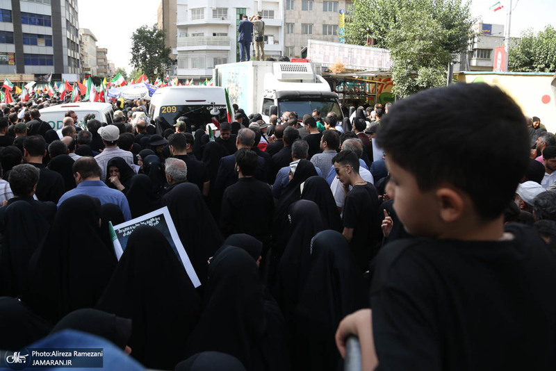 مراسم تشییع شهدای جنگ تحمیلی رژیم صهیونیستی در تهران-2