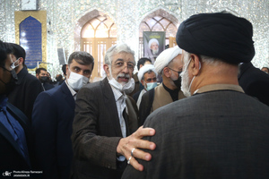 مراسم تشییع و خاکسپاری پیکر آیت الله ری شهری (ره) در حرم حضرت عبدالعظیم حسنی (ع)