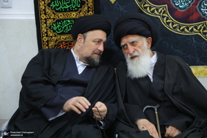 عزاداری شهادت حضرت فاطمه (س) در بیت آیت الله دوستی زنجانی‎