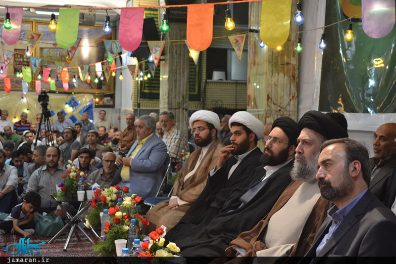 جشن بزرگ روز مباهله در حسینیه صنف لباس فروش تهران با حضور سید علی خمینی