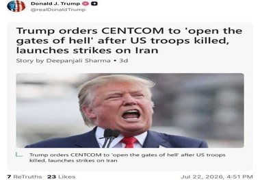 تهدید جهنمی ترامپ علیه ایران! + عکس