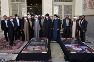 تجدید میثاق رئیس قوه قضائیه و مسئولان عالی قضایی با آرمان‌های حضرت امام خمینی (س)