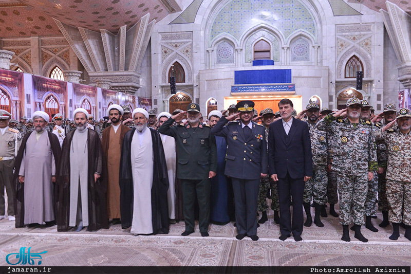 تجدید میثاق فرمانده قرارگاه پدافند خاتم الانبیاء(ص) با حضرت امام(س) 