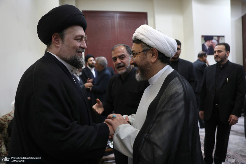 مراسم تشییع و تدفین همسر آیت الله موسوی بجنوردی (ره) در حرم امام خمینی (س)-3